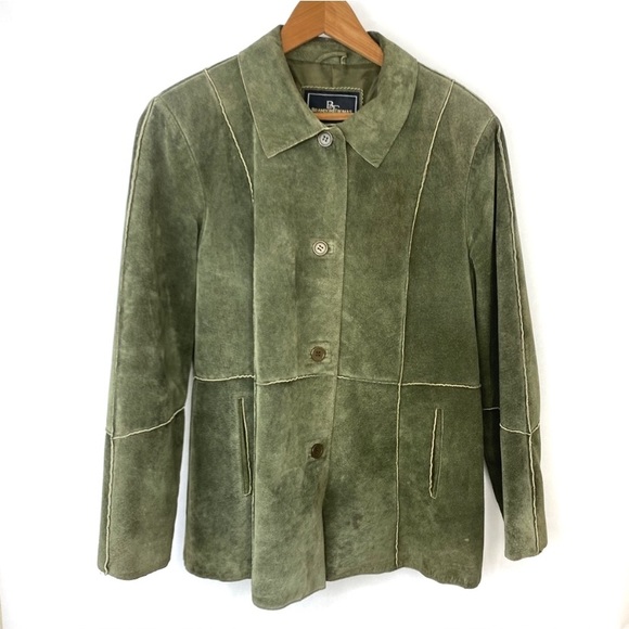 Robert Thomas Jackets & Blazers - Real Suede Brandon Thomas Green Jacket